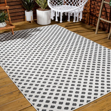 Rabat High-low Pile Mini-diamond Trellis Area Rug